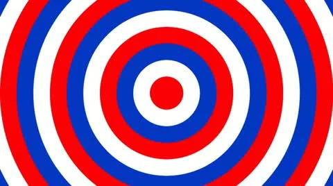 Red, White and Blue Target Background Stock Footage 22362136