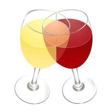 Red, white and rose wines Stock Illustration