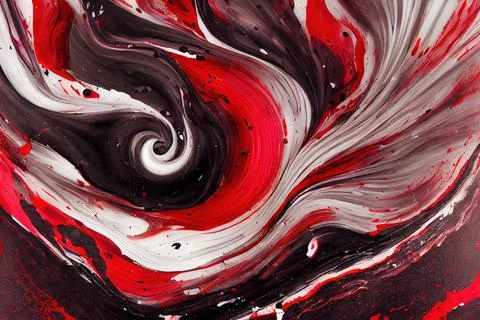 Red White Black Paint Whirlpool Vortex Stock Illustration
