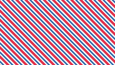Red White Blue Diagonal Stripes Pattern Background for Patriotic Themes. Stock Footage 340056923