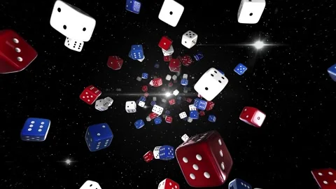 Red White Blue Dice Stock Footage 341737721