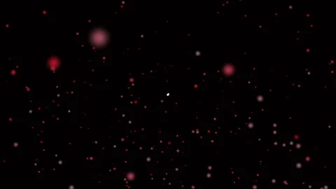 Red white blue glowing circular light particles black dark animation background Stock Footage 337140847