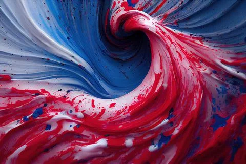 Red White Blue Paint Whirlpool Vortex 스톡 일러스트