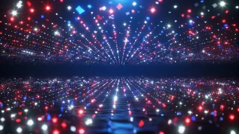 Red White Blue Stardust Sparkles Background Stock-Footage 331703640
