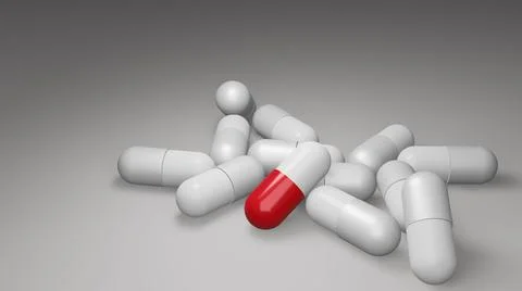 Red white capsule Illustrazione stock