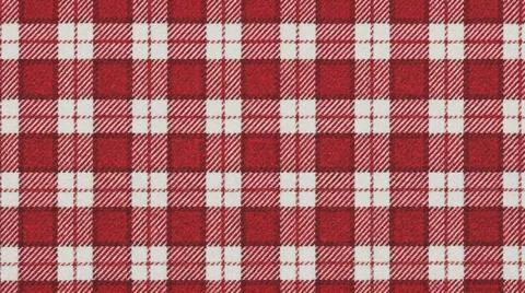 Red White Checkered Textile Pattern Background. Illustrazione stock