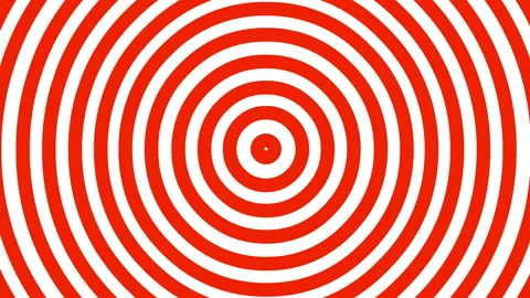 Red white circles wave expand loop animation Widen hypnotic circular lines Stock-Footage 219747489