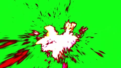 Red White Explosion Blast Effect Green Screen Video Effect Video stock 265148791