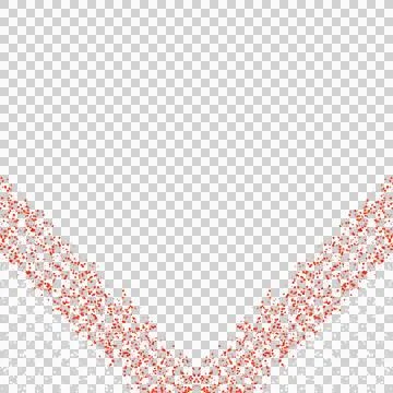 Red White Fine Grain Stipple V Shape Bottom Border Graphic Ilustración de archivo