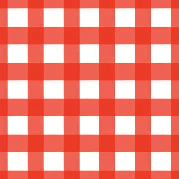Red, white Gingham seamless geometric pattern Illustrazione stock