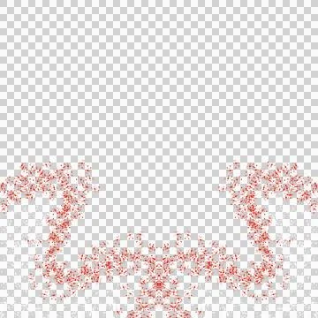 Red White Grainy Stipple Bottom Border Element Stock Illustration