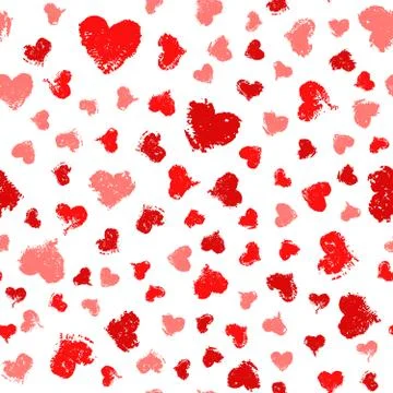 Red White Hearts Pattern Stock Illustration