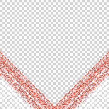 Red White Heavy Noise Texture V Shape Bottom Border Element Stock Illustration