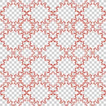 Red White Interlocking Geometric Grid Seamless Pattern 스톡 일러스트