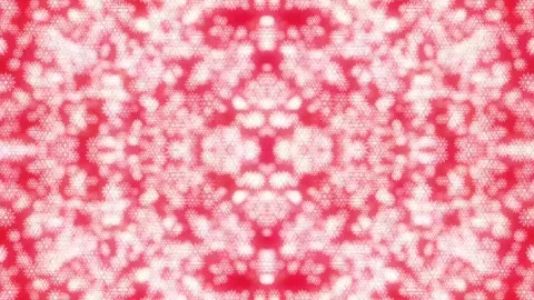 Red White Kaleidoscope Sparkle Pattern Background Stock Footage 346814900