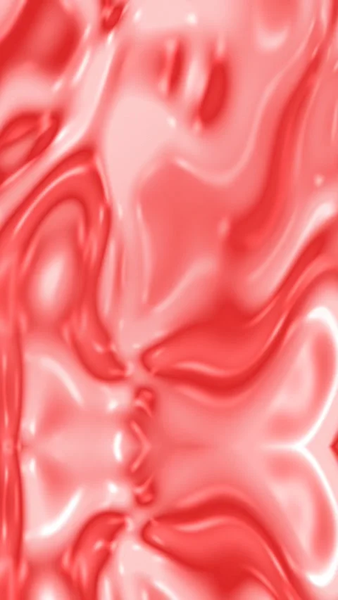 Red White Marble Flow Loop Intense Liquid Abstract Motion Background Stock Footage 345648684