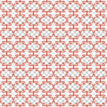 Red White Ornate Grid Geometric Seamless Pattern Illustrazione stock