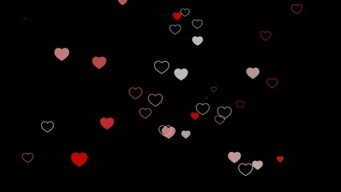 Red-white-outlined-hearts-floating 動画素材 122339475