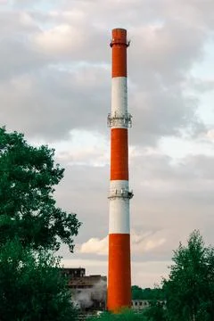 Red white pipe Stock Photos