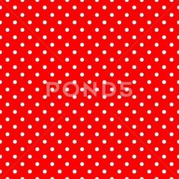 Red White Polka Dots Spot Background Pattern