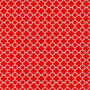 Red White Quatrefoil Pattern Background Stock Illustration