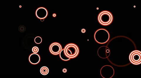 Red &amp; White Rings Stock Footage 10816091