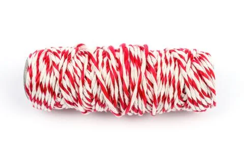 Red white rope Foto stock