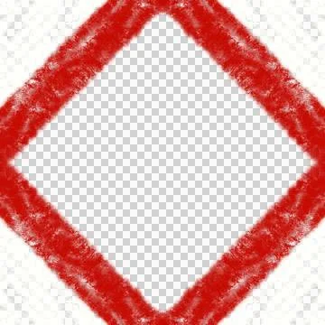 Red White Rough Chalk Texture Diamond Center Frame Stock Illustration
