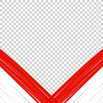 Red White Scratchy Line V Shape Bottom Border Stock Illustration
