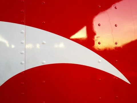 Red white shiny reflection modern abstract design background Stock Photos