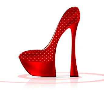Red-white shoe Stock Illustration