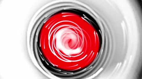 Red White Spiral Vortex Bottle Cap Motion Graphic 스톡 동영상 346814918