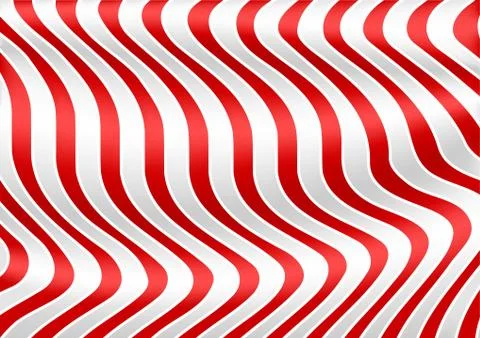 Red White Striped 3D Texture Stock Illustration