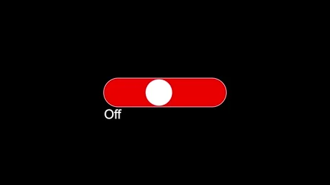 Red white on off switch toggle animation minimalist graphic user interface .. Stock Footage 321581746