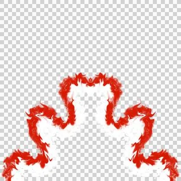 Red White Symmetrical Star Shape Bottom Border Graphic Stock Illustration