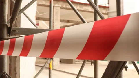 Red-white tape Stock-Footage 128772833