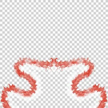 Red White Textured Symmetrical Abstract Bottom Border Stock Illustration