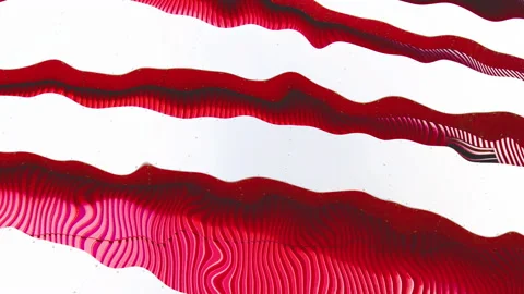 Red White Textured Twirl Wavy Motion Abstract Background Unique Wallpaper Video stock 201466538