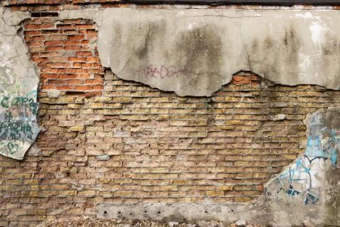 Red White Wall Background. Old Grungy Brickwork Stock Photos