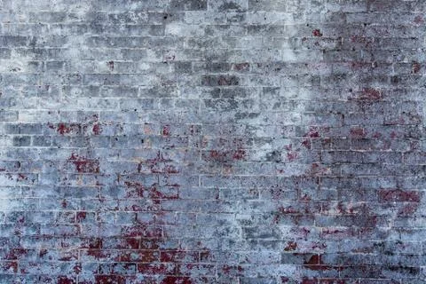 Red White Wall Background. Old Grungy Brick Wall Horizontal Texture. Brickwal Stock Photos