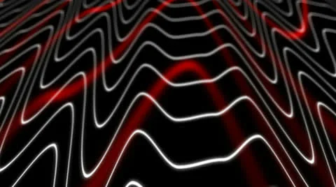 Red white wave Video stock 25252665