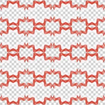 Red White Wavy Grid Geometric Seamless Pattern Illustrazione stock