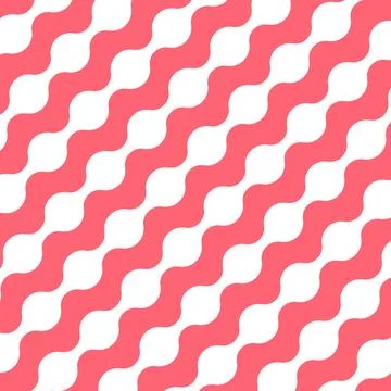 Red White Wavy Stripes Pattern Background Stock-Illustration
