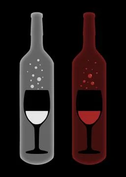 Red &amp; White wine Stock Illustration