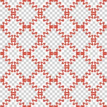 Red White Zig Zag Diamond Geometric Seamless Pattern Stock Illustration