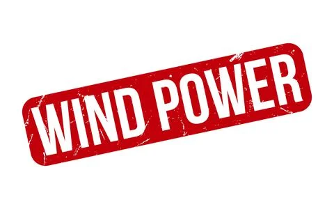 Red Wind Power Rubber Stamp Seal Vector Stock Illustration