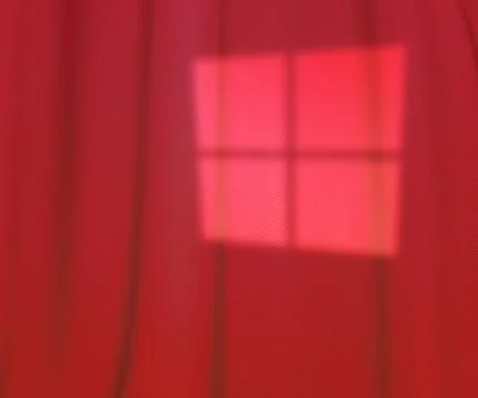 Red window lights studio backdrop Stock Illustration
