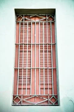 Red window Stock Photos