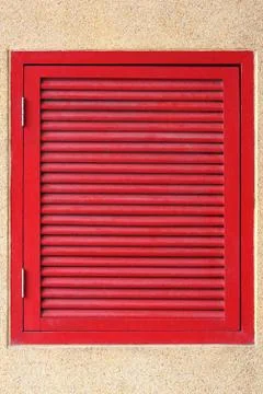 Red window Stock Photos