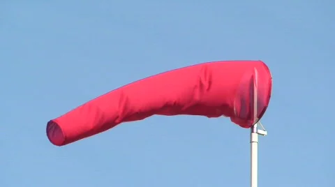 Red windsock 2 Stock Footage 80142